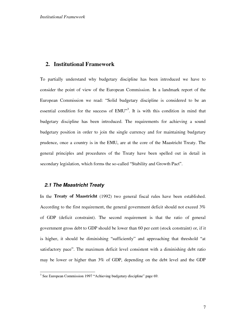 Anteprima della tesi: Fiscal Rules in European Monetary Union: a Comparison between Stability and Growth Pact and the Golden Rule, Pagina 4