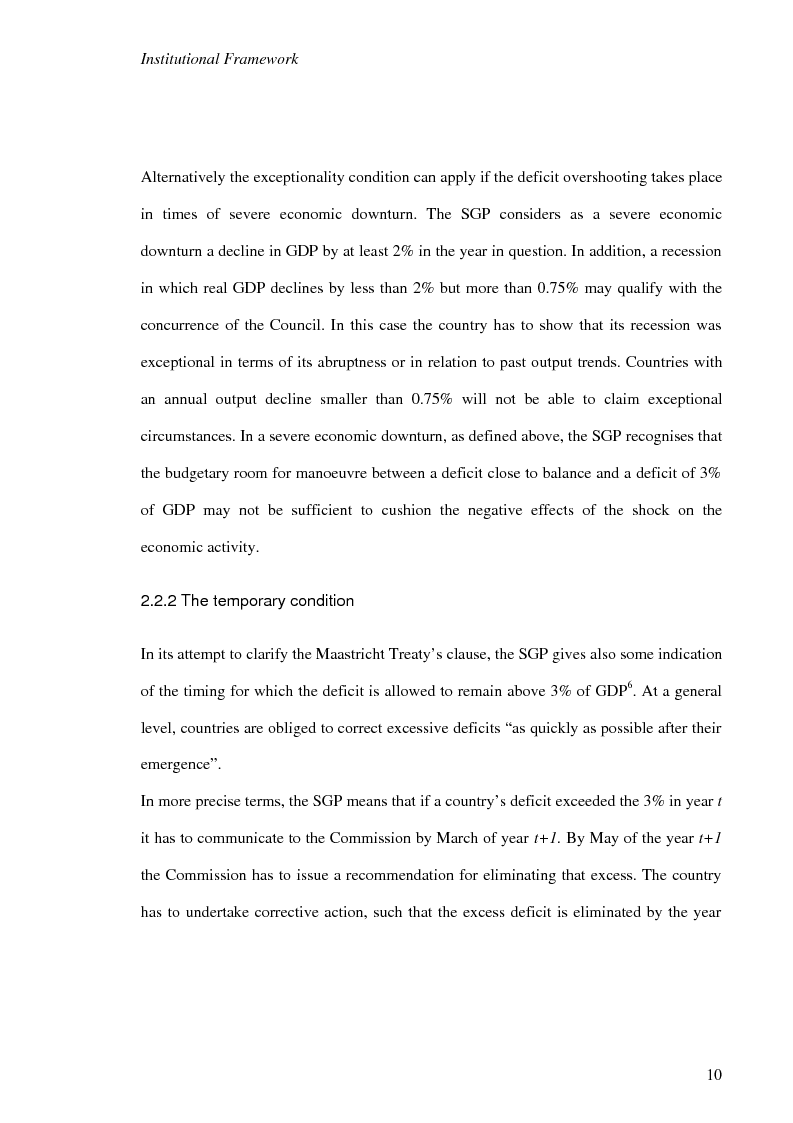 Anteprima della tesi: Fiscal Rules in European Monetary Union: a Comparison between Stability and Growth Pact and the Golden Rule, Pagina 7