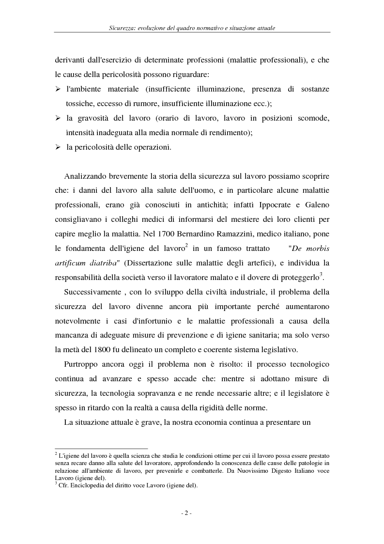 Anteprima della tesi: I soggetti predisposti all'obbligo di attuazione della sicurezza nel D. Lgs. n. 626/94, Pagina 5
