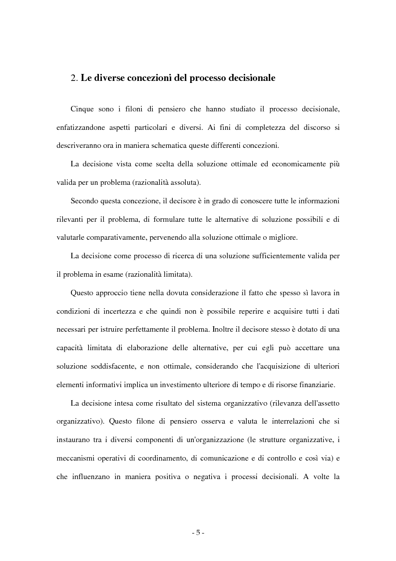 Anteprima della tesi: I sistemi di supporto alle decisioni aziendali ''Decision Support System'', Pagina 2