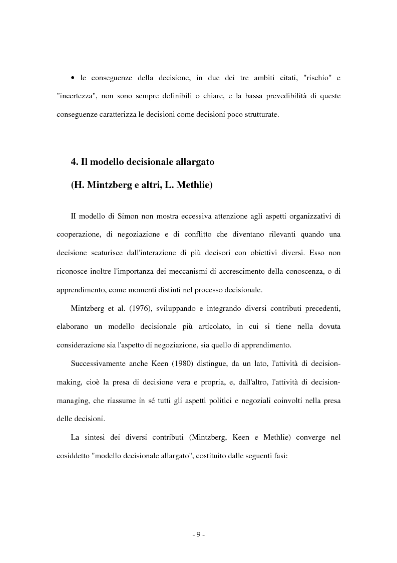 Anteprima della tesi: I sistemi di supporto alle decisioni aziendali ''Decision Support System'', Pagina 6
