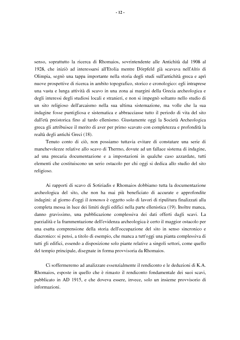 Anteprima della tesi: L'Etolia arcaica e il centro di Thermos, Pagina 10