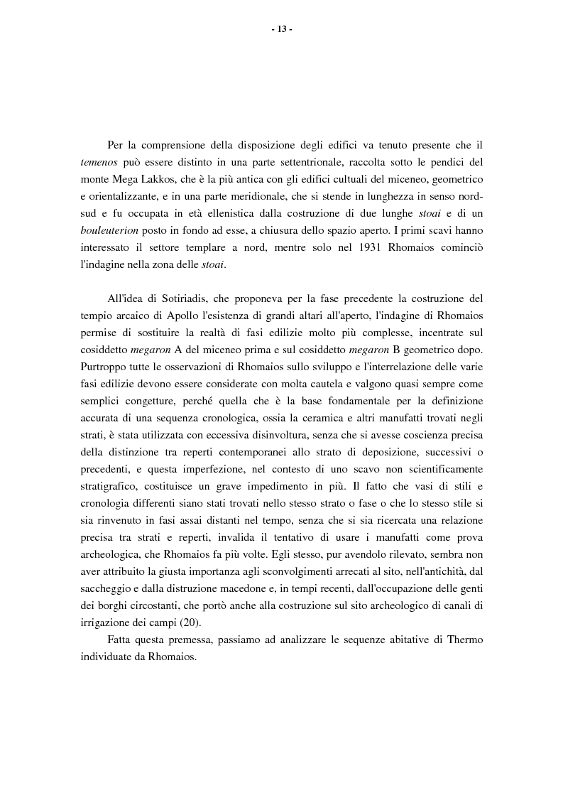 Anteprima della tesi: L'Etolia arcaica e il centro di Thermos, Pagina 11