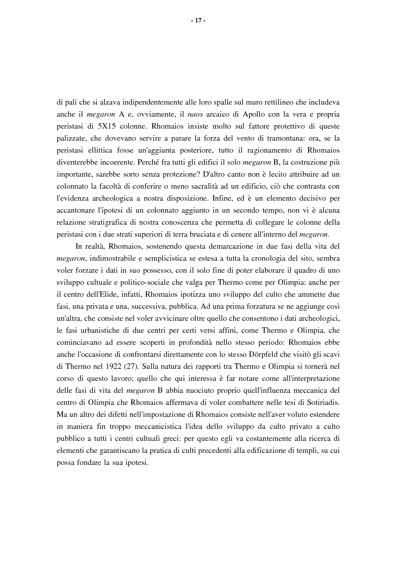 Anteprima della tesi: L'Etolia arcaica e il centro di Thermos, Pagina 15