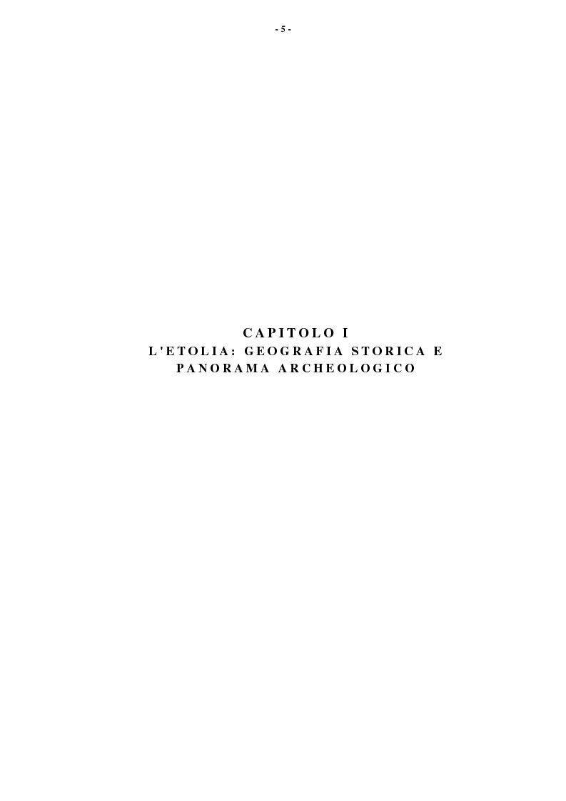 Anteprima della tesi: L'Etolia arcaica e il centro di Thermos, Pagina 3