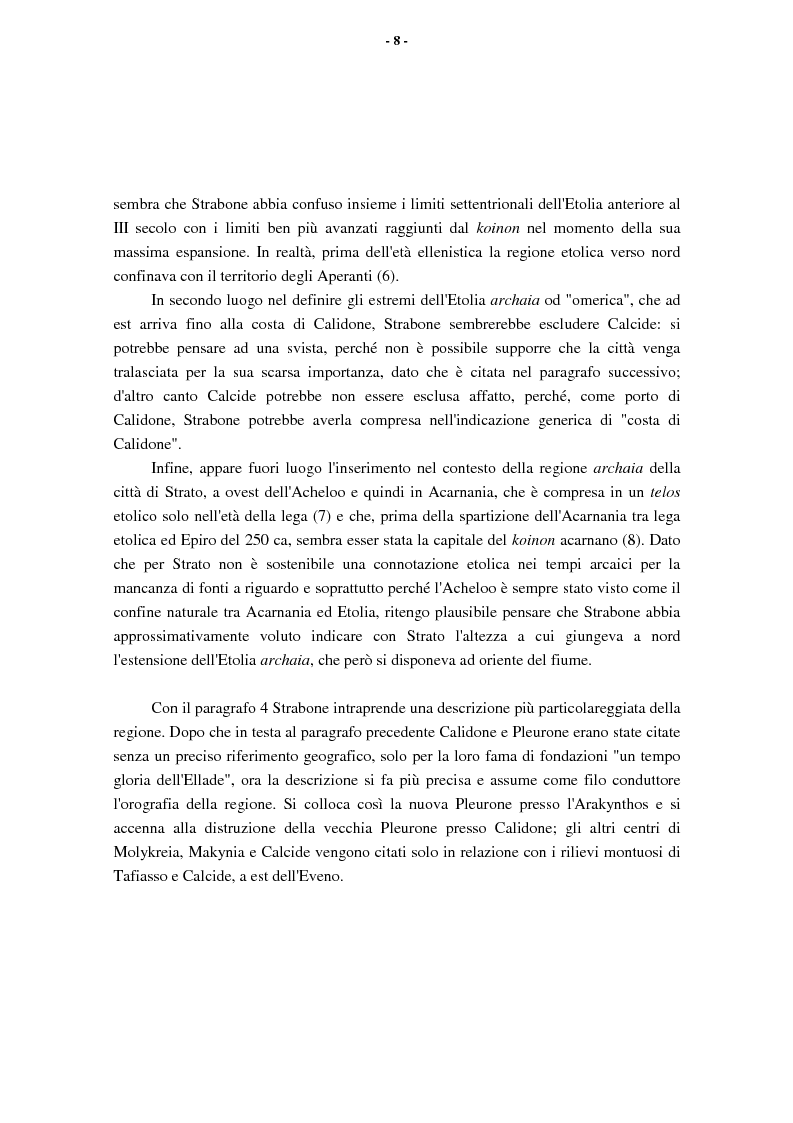Anteprima della tesi: L'Etolia arcaica e il centro di Thermos, Pagina 6