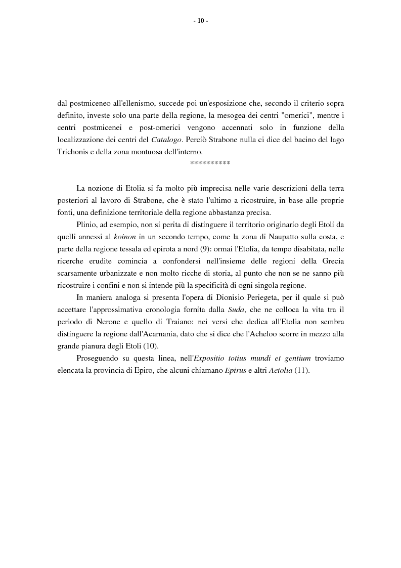 Anteprima della tesi: L'Etolia arcaica e il centro di Thermos, Pagina 8