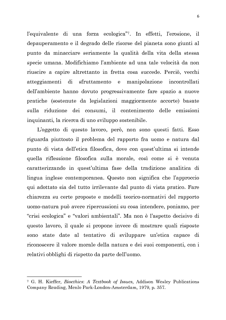 Anteprima della tesi: Etica e ambiente, Pagina 4