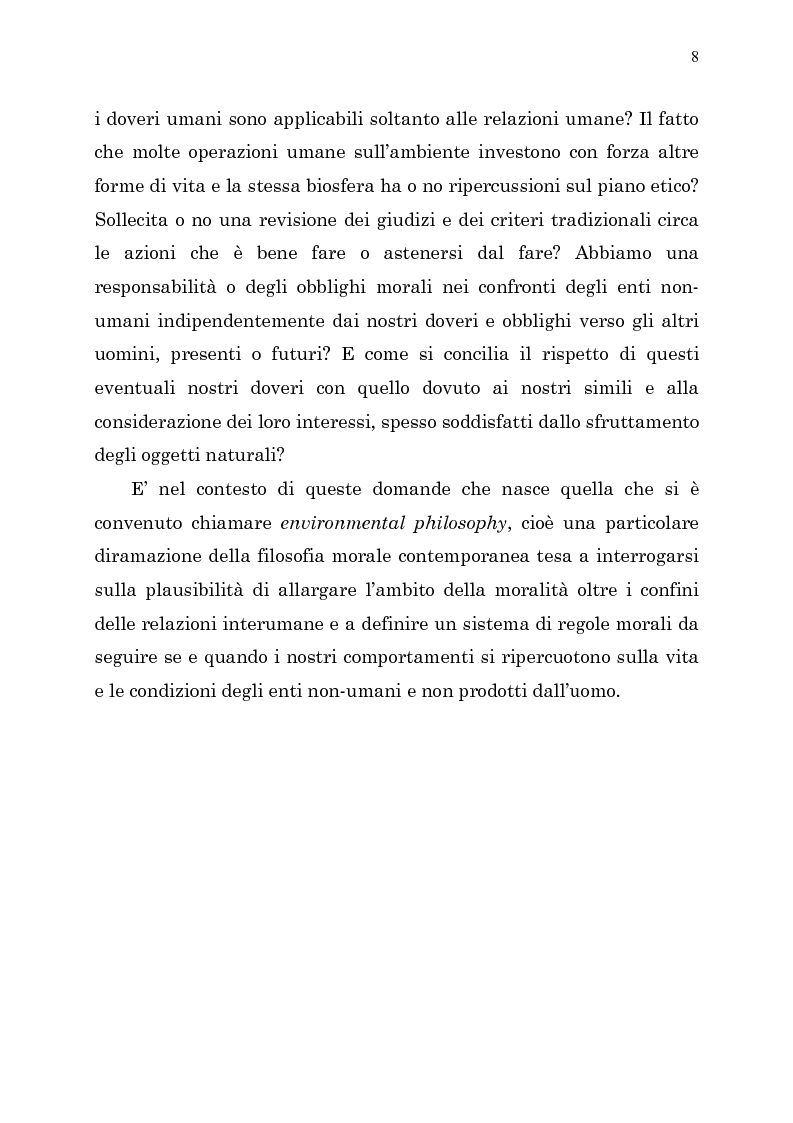 Anteprima della tesi: Etica e ambiente, Pagina 6