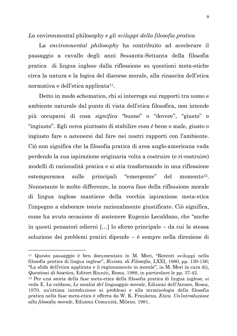 Anteprima della tesi: Etica e ambiente, Pagina 7
