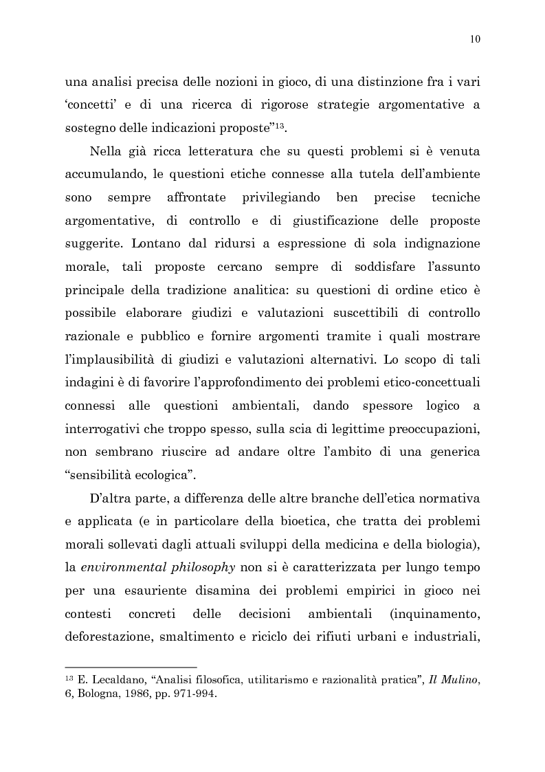 Anteprima della tesi: Etica e ambiente, Pagina 8