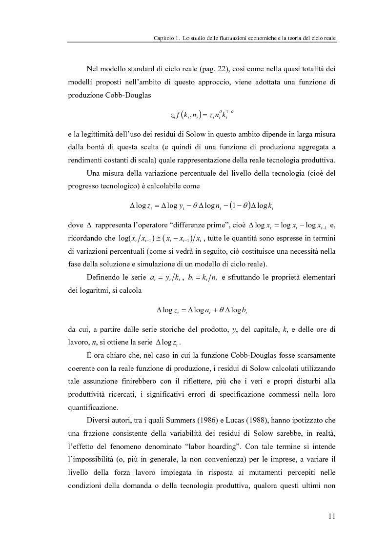 Anteprima della tesi: Ciclo reale e metodologia di ''calibrazione'': sviluppi teorici ed esperimenti computazionali, Pagina 11