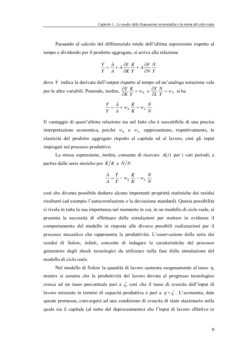 Anteprima della tesi: Ciclo reale e metodologia di ''calibrazione'': sviluppi teorici ed esperimenti computazionali, Pagina 9