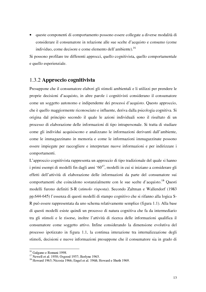Anteprima della tesi: Il comportamento del consumatore, Pagina 10