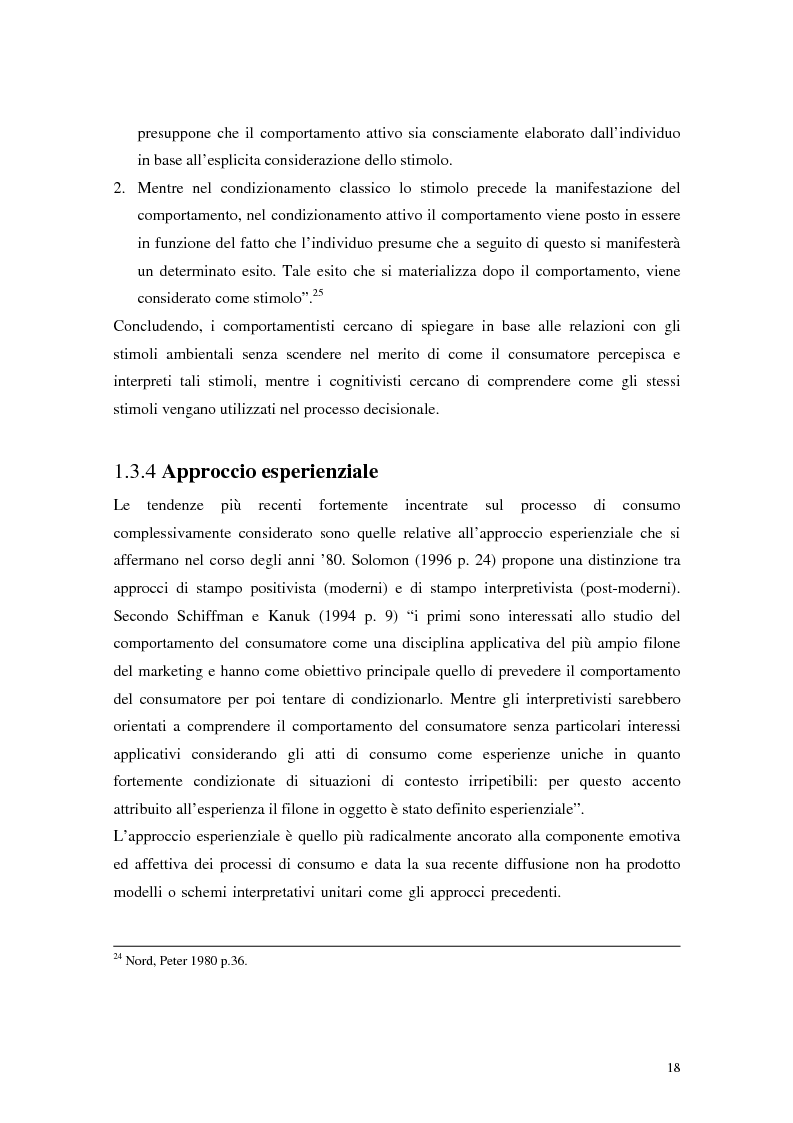Anteprima della tesi: Il comportamento del consumatore, Pagina 15