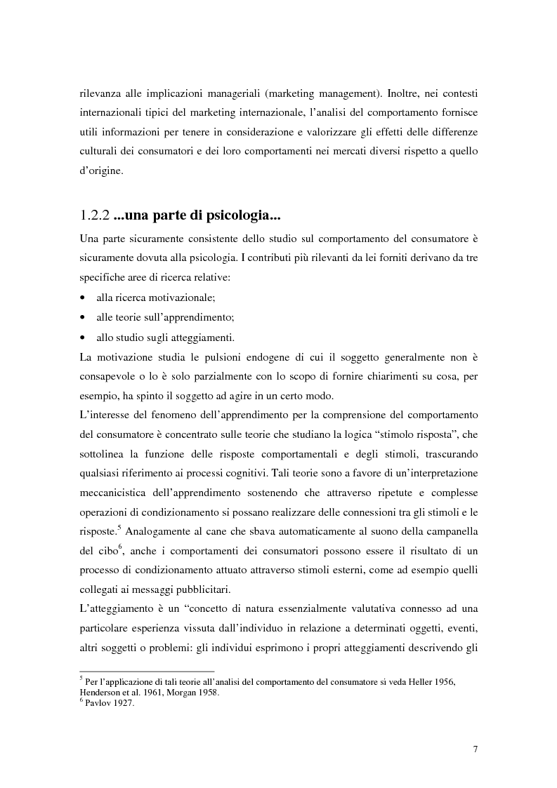 Anteprima della tesi: Il comportamento del consumatore, Pagina 4