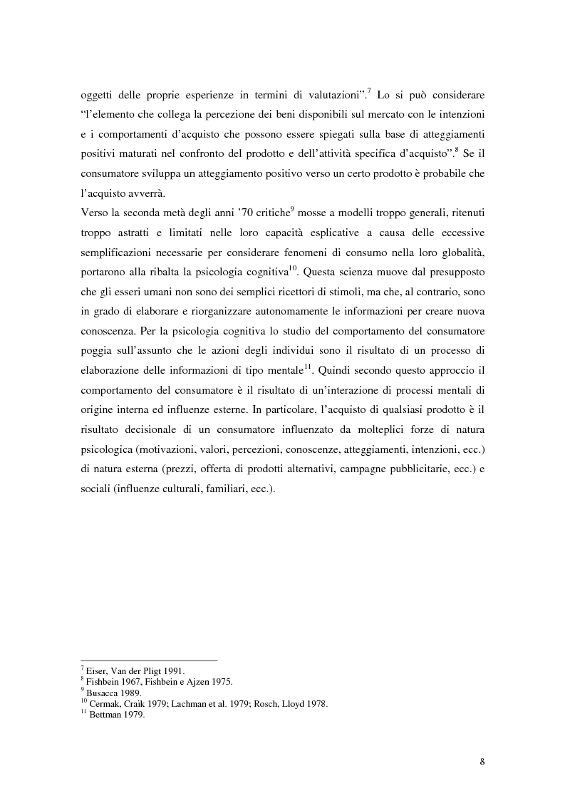 Anteprima della tesi: Il comportamento del consumatore, Pagina 5