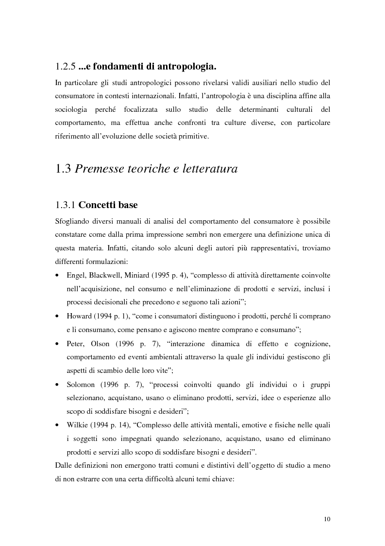 Anteprima della tesi: Il comportamento del consumatore, Pagina 7