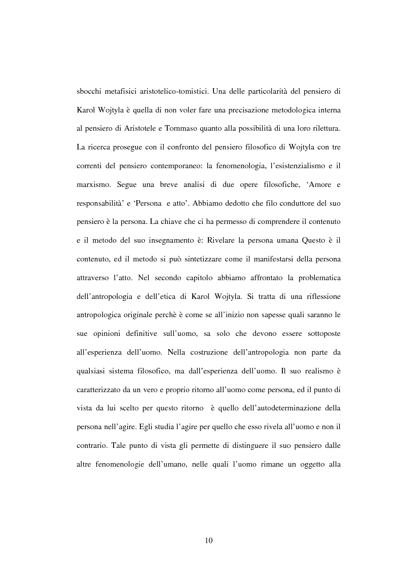 Anteprima della tesi: Etica e verità nelle encicliche di Karol Wojtyla, Pagina 3