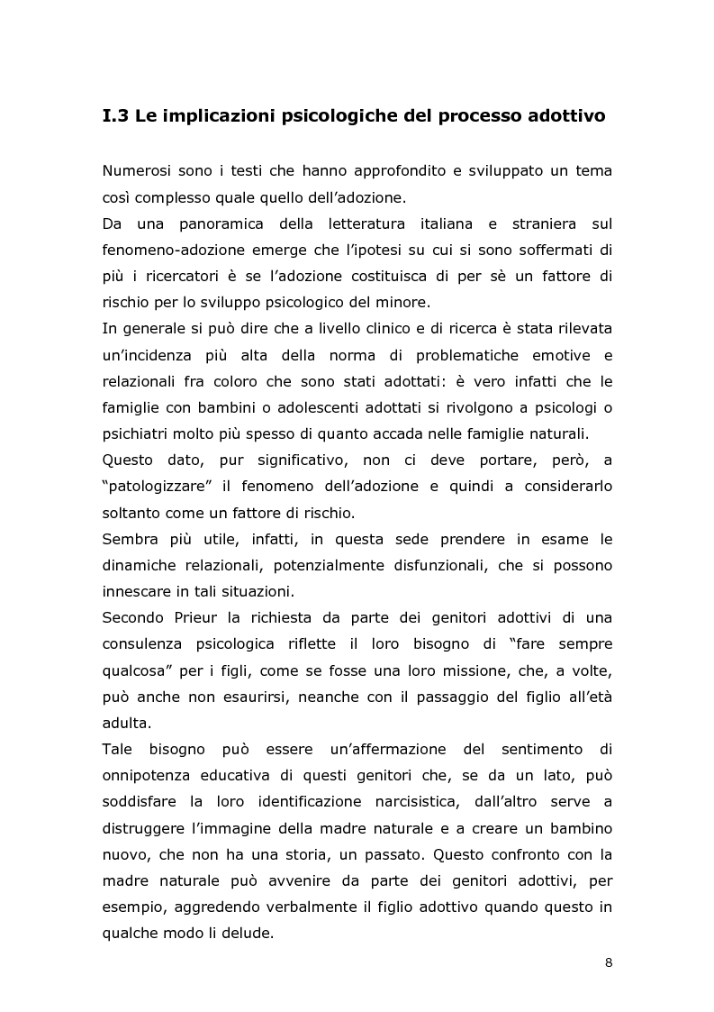 Anteprima della tesi: Com'è difficile crescere! Analisi di un caso di un'adolescente adottata, Pagina 6