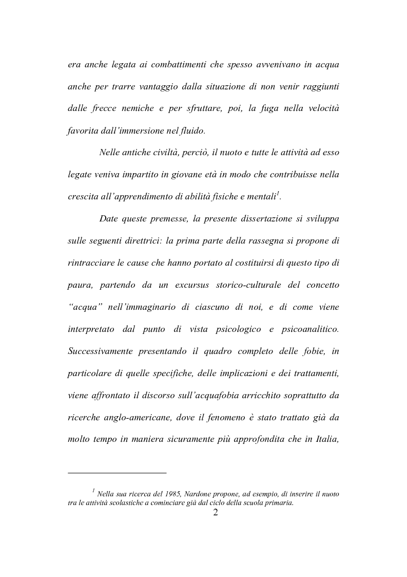 Anteprima della tesi: Fobia dell'immersione in acqua: aspetti personologici, Pagina 2