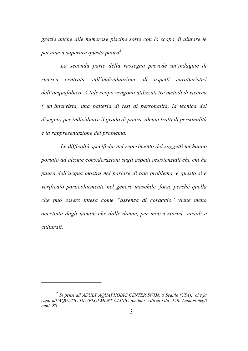 Anteprima della tesi: Fobia dell'immersione in acqua: aspetti personologici, Pagina 3
