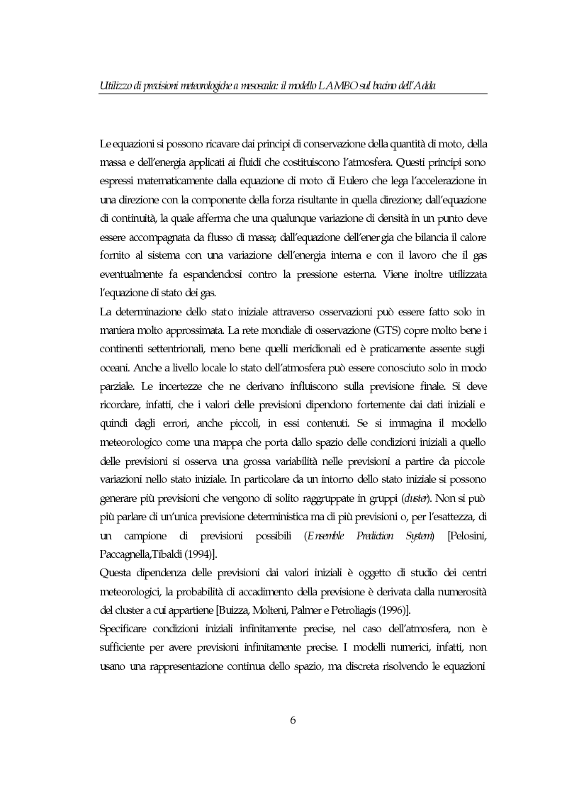 Anteprima della tesi: Utilizzo di previsioni meteorologiche a mesoscala: il modello Lambo sul bacino dell’Adda, Pagina 6