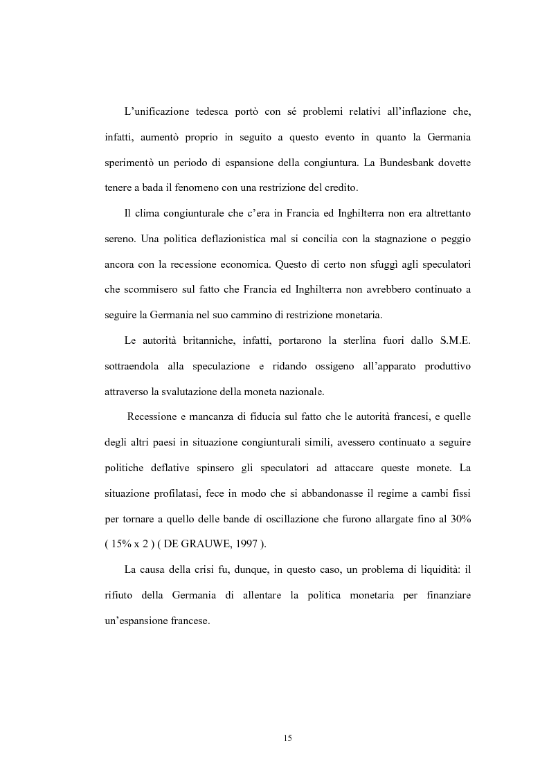Anteprima della tesi: L'Unione economica e monetaria: dalla teoria delle aree valutarie ottimali alle politiche economiche europee, Pagina 15