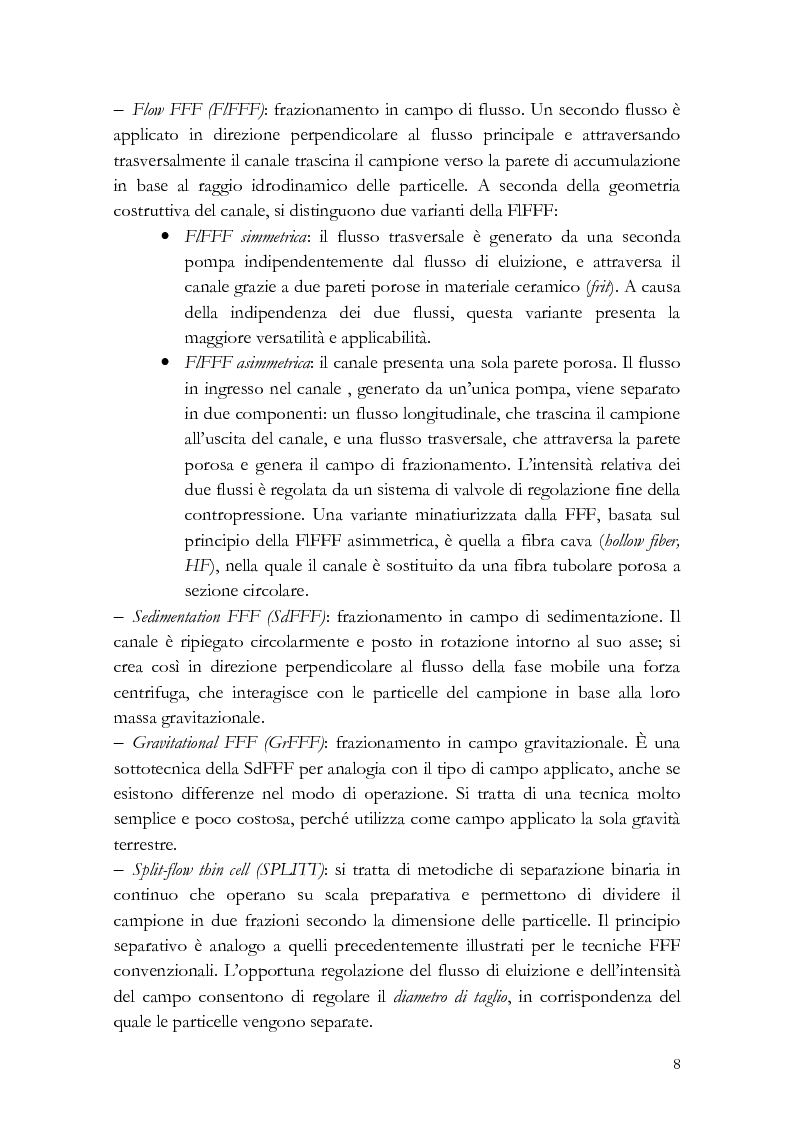 Anteprima della tesi: Analisi di distribuzione dimensionale e di massa di amido di cereali in frazionamento in campo-flusso (FFF) e suo interesse in campo agro-alimentare, Pagina 5