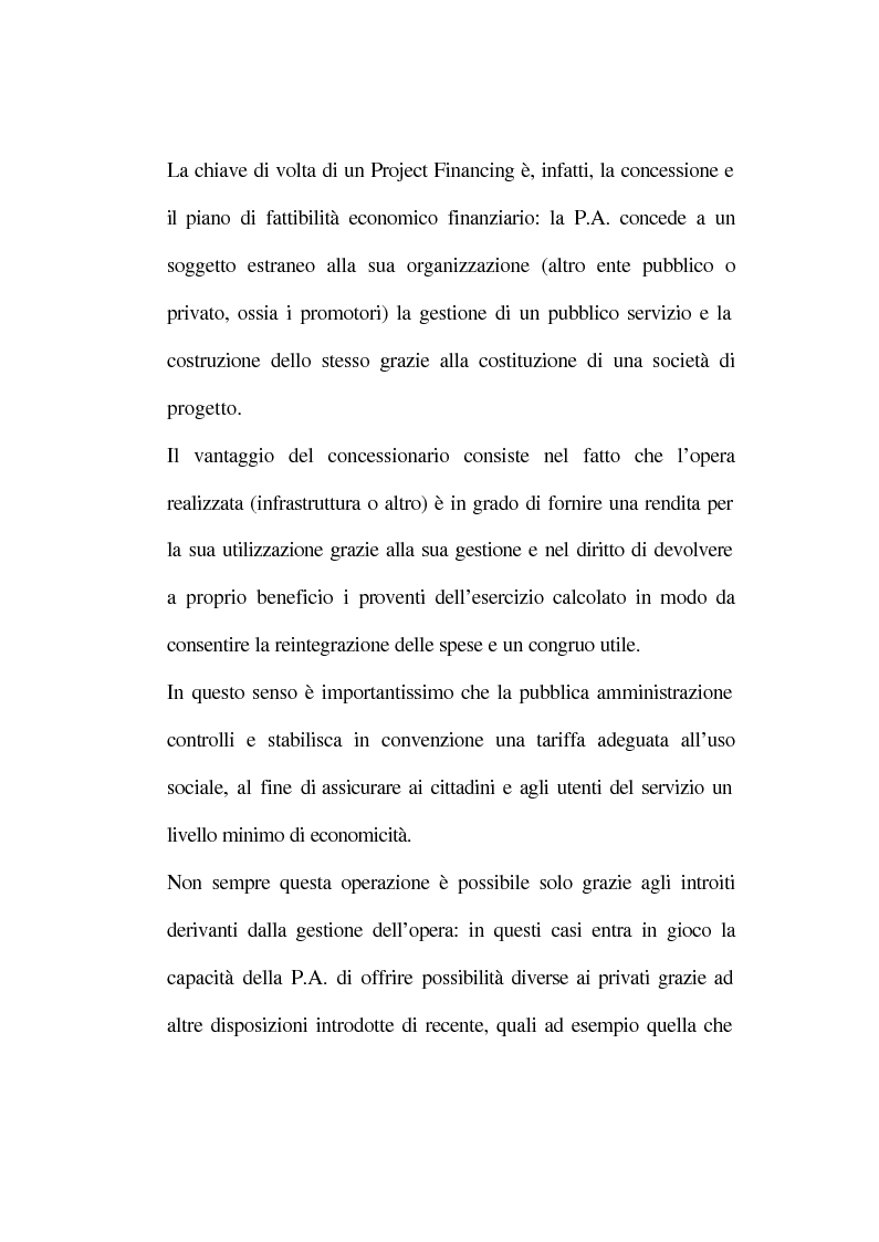 Anteprima della tesi: La tecnica del project financing: quadro normativo ed applicazioni – La realizzazione di un impianto Cdr, Pagina 10