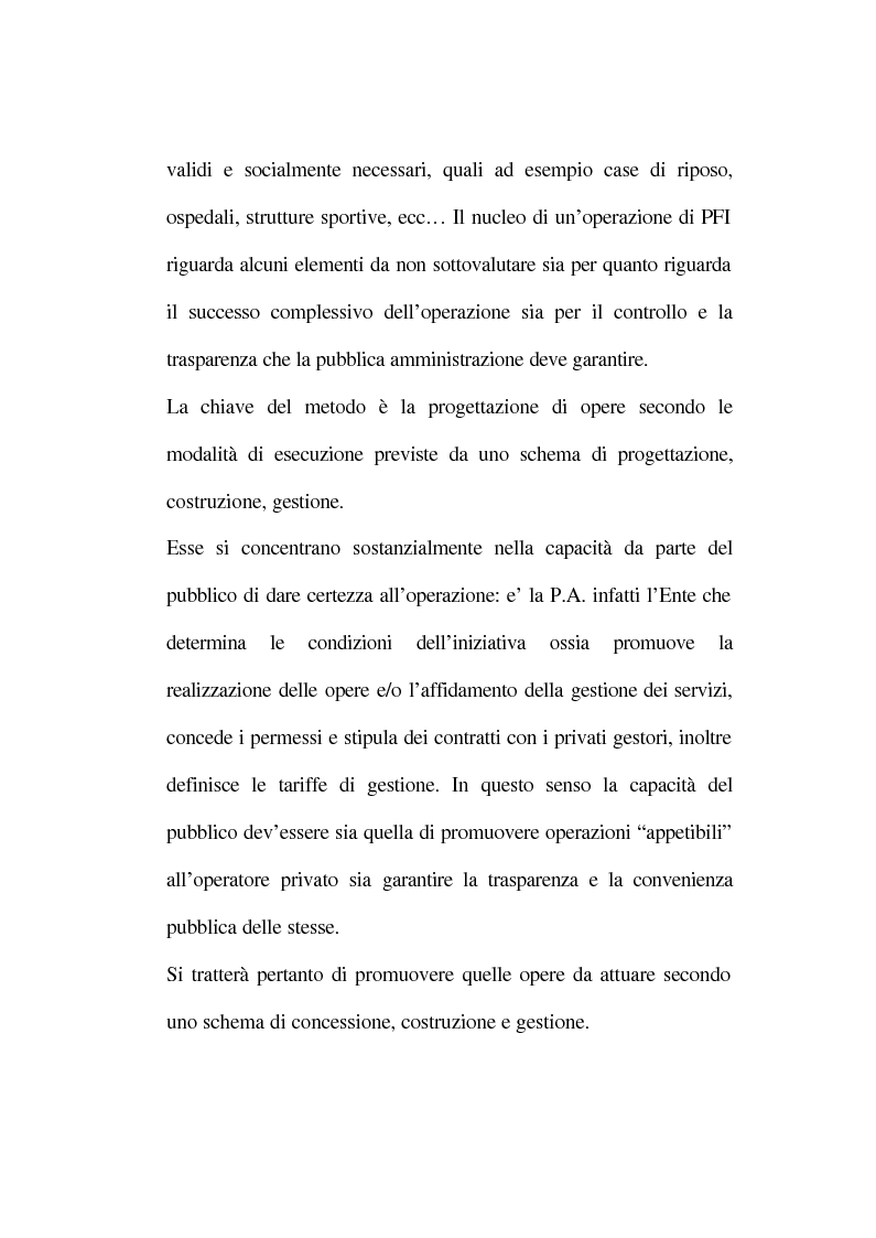 Anteprima della tesi: La tecnica del project financing: quadro normativo ed applicazioni – La realizzazione di un impianto Cdr, Pagina 9