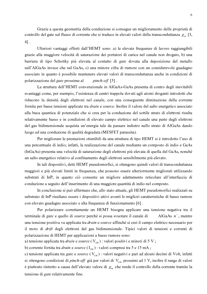 Anteprima della tesi: Analisi delle prestazioni di rumore di HEMT per microonde al variare della temperatura e della polarizzazione mediante modellistica, Pagina 3