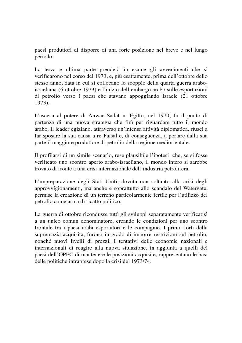 Anteprima della tesi: Le origini del primo shock petrolifero, Pagina 8