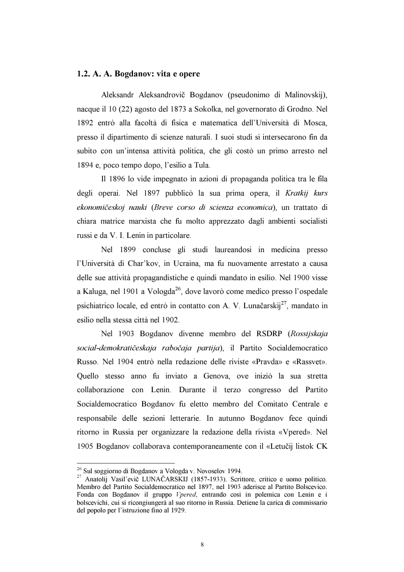 Anteprima della tesi: Utopia e antiutopia socialista (''My''di E.I. Zamjatin e ''Krasnaja zvezda''di A.A. Bogdanov), Pagina 14
