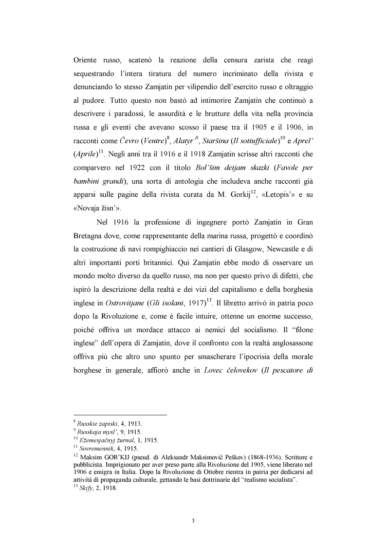 Anteprima della tesi: Utopia e antiutopia socialista (''My''di E.I. Zamjatin e ''Krasnaja zvezda''di A.A. Bogdanov), Pagina 9