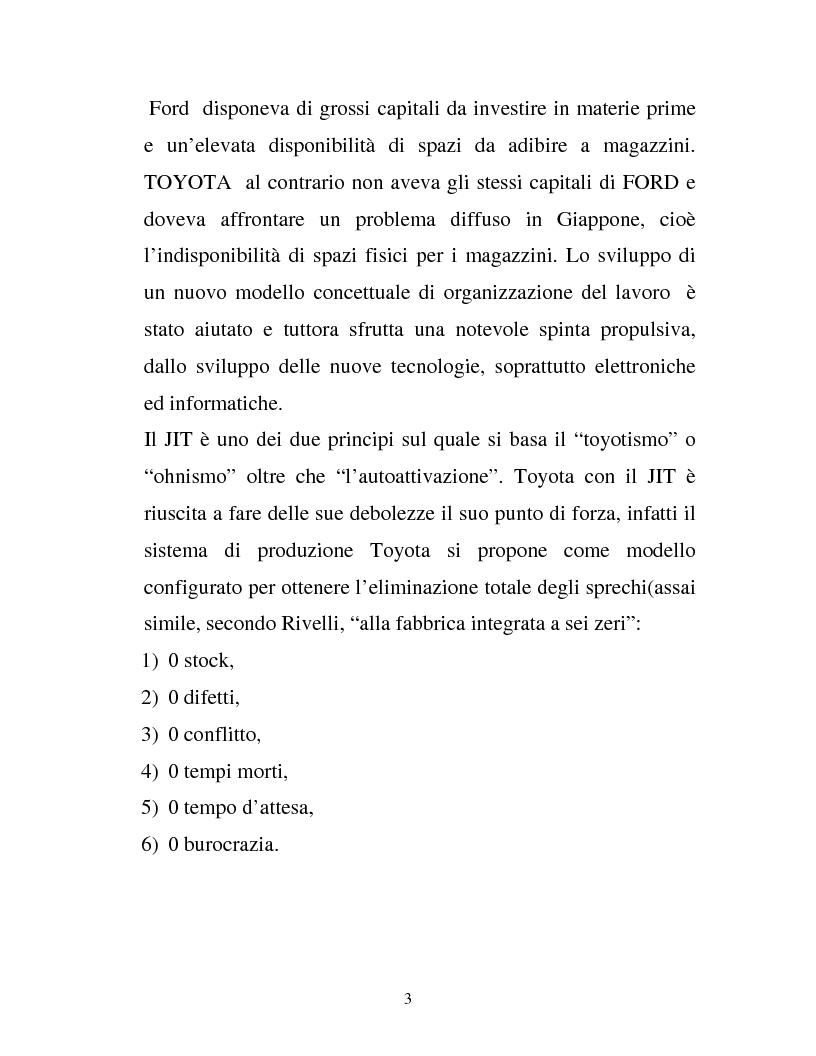 Anteprima della tesi: Come il just in time e la supply chain stanno contribuendo alla riduzione dei costi e al recupero dell'efficienza in ottica della qualità totale, Pagina 2