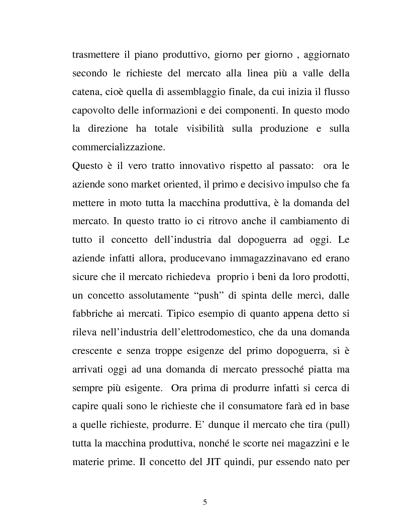 Anteprima della tesi: Come il just in time e la supply chain stanno contribuendo alla riduzione dei costi e al recupero dell'efficienza in ottica della qualità totale, Pagina 4