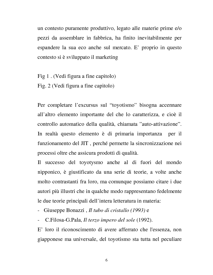 Anteprima della tesi: Come il just in time e la supply chain stanno contribuendo alla riduzione dei costi e al recupero dell'efficienza in ottica della qualità totale, Pagina 5