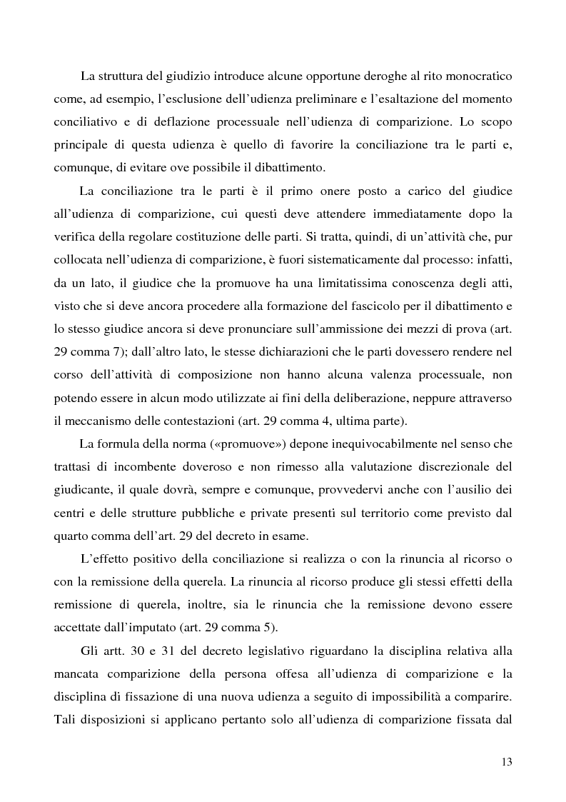 Anteprima della tesi: L'azione privata nel procedimento penale davanti al giudice di pace, Pagina 13