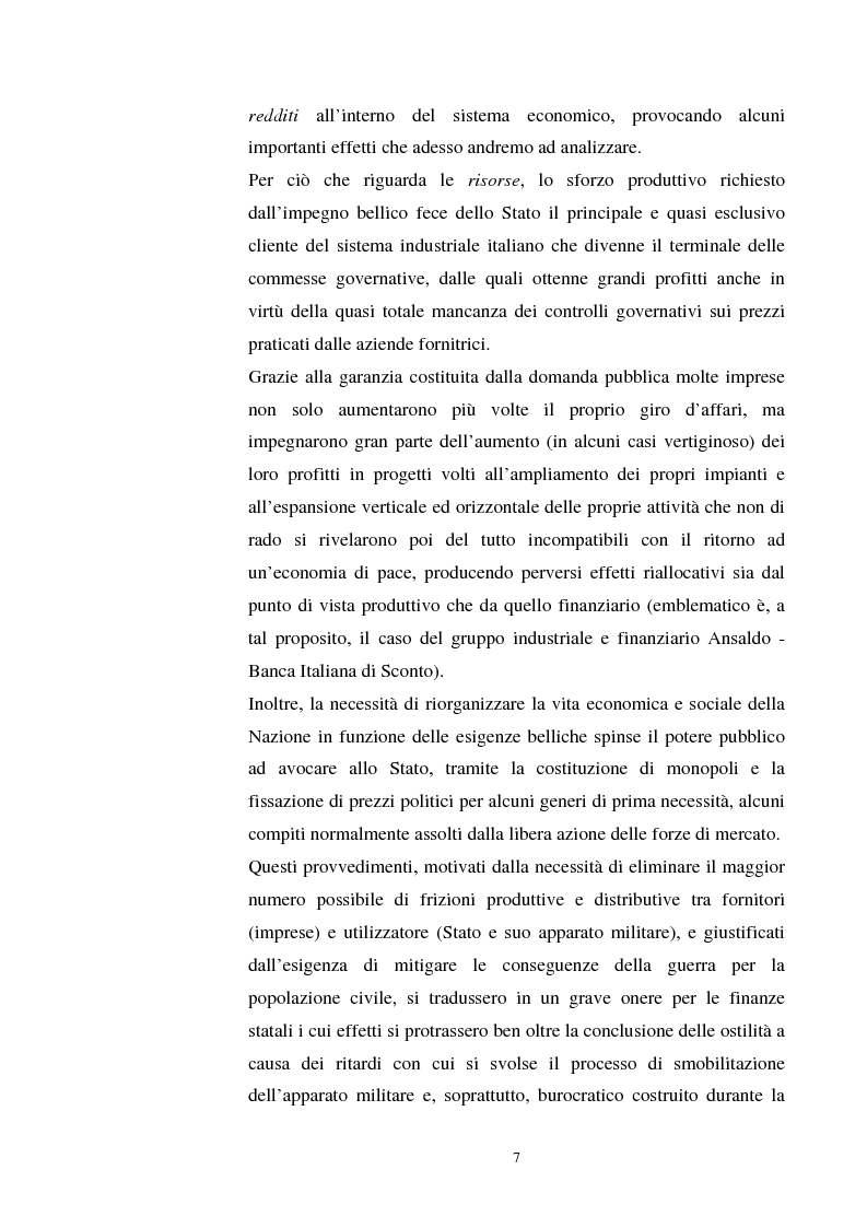 Anteprima della tesi: L'evoluzione del debito pubblico italiano dalla fine della prima guerra mondiale al consolidamento del 1926 ed i suoi effetti macroeconomici e redistributivi, Pagina 7