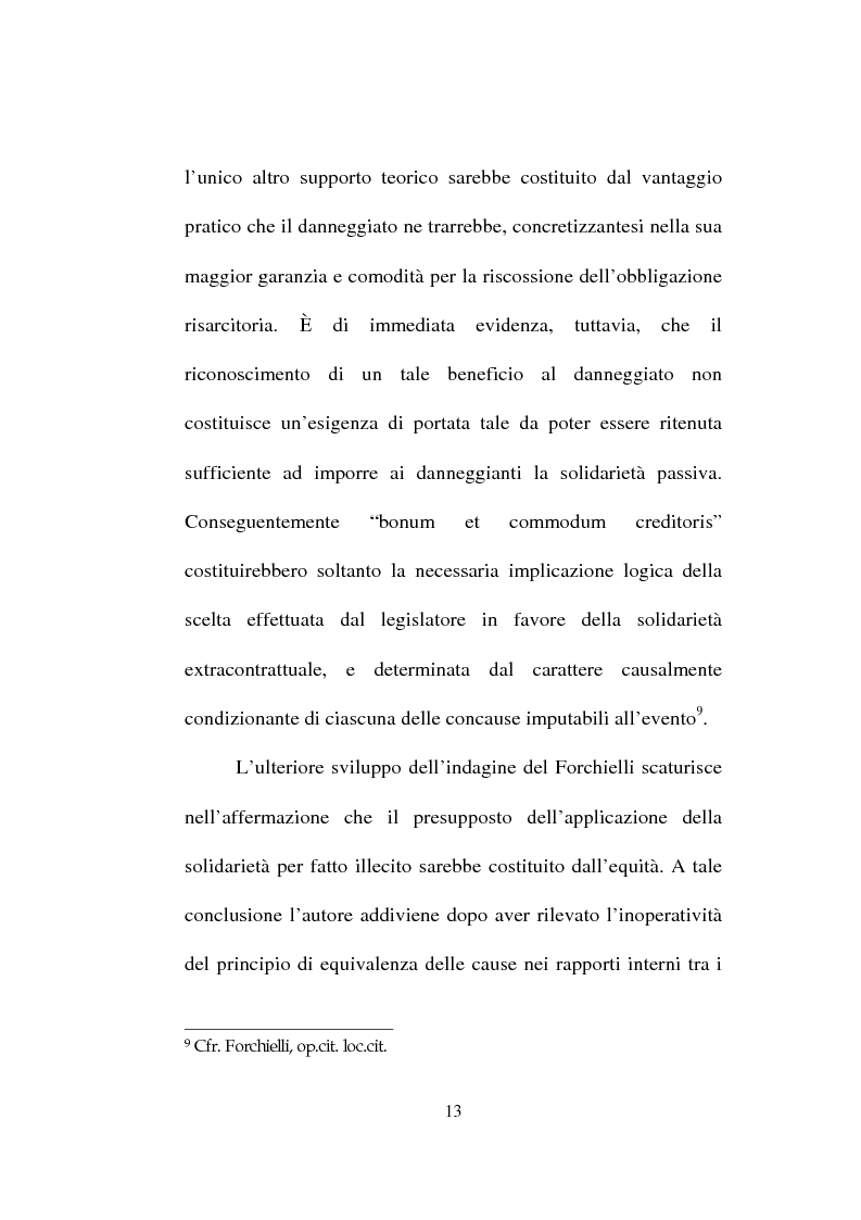 Anteprima della tesi: La responsabilità solidale per fatto illecito, Pagina 11