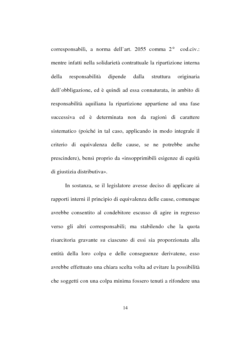 Anteprima della tesi: La responsabilità solidale per fatto illecito, Pagina 12