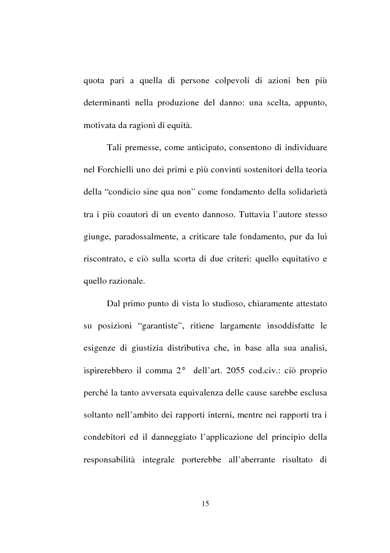 Anteprima della tesi: La responsabilità solidale per fatto illecito, Pagina 13