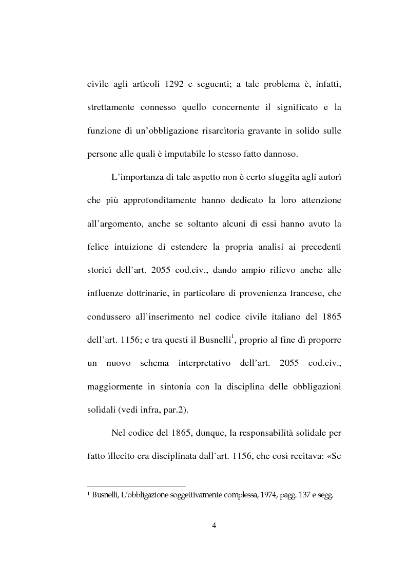 Anteprima della tesi: La responsabilità solidale per fatto illecito, Pagina 2
