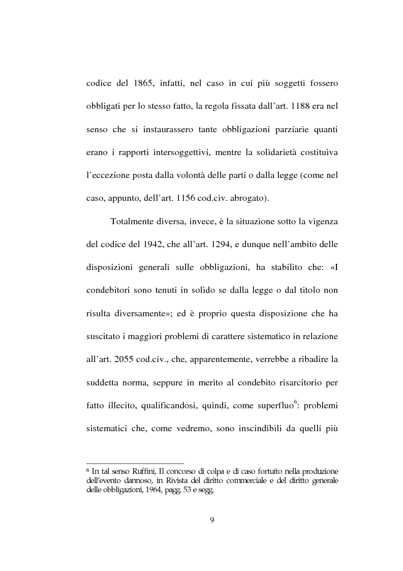 Anteprima della tesi: La responsabilità solidale per fatto illecito, Pagina 7