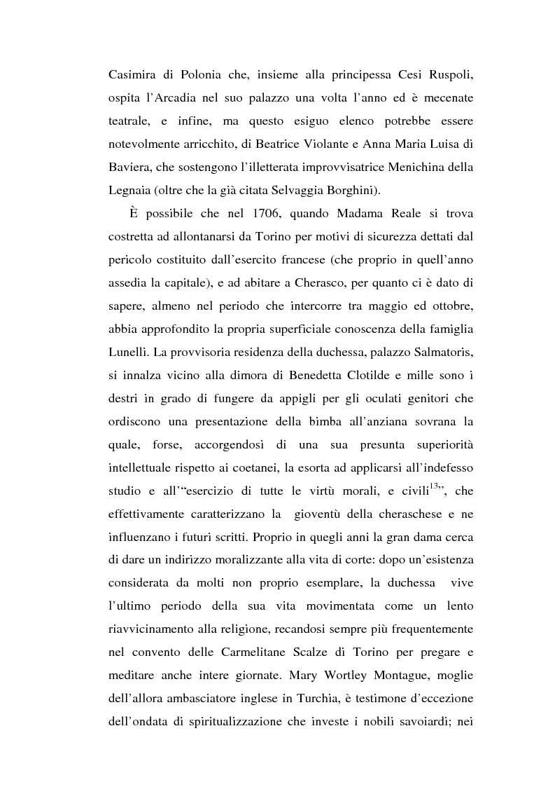 Anteprima della tesi: Una dama in Parnaso: l'arcade piemontese Benedetta Clotilde Lunelli Spinola (1700-1774), Pagina 11