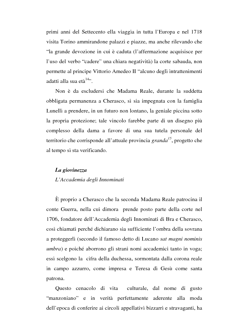Anteprima della tesi: Una dama in Parnaso: l'arcade piemontese Benedetta Clotilde Lunelli Spinola (1700-1774), Pagina 12