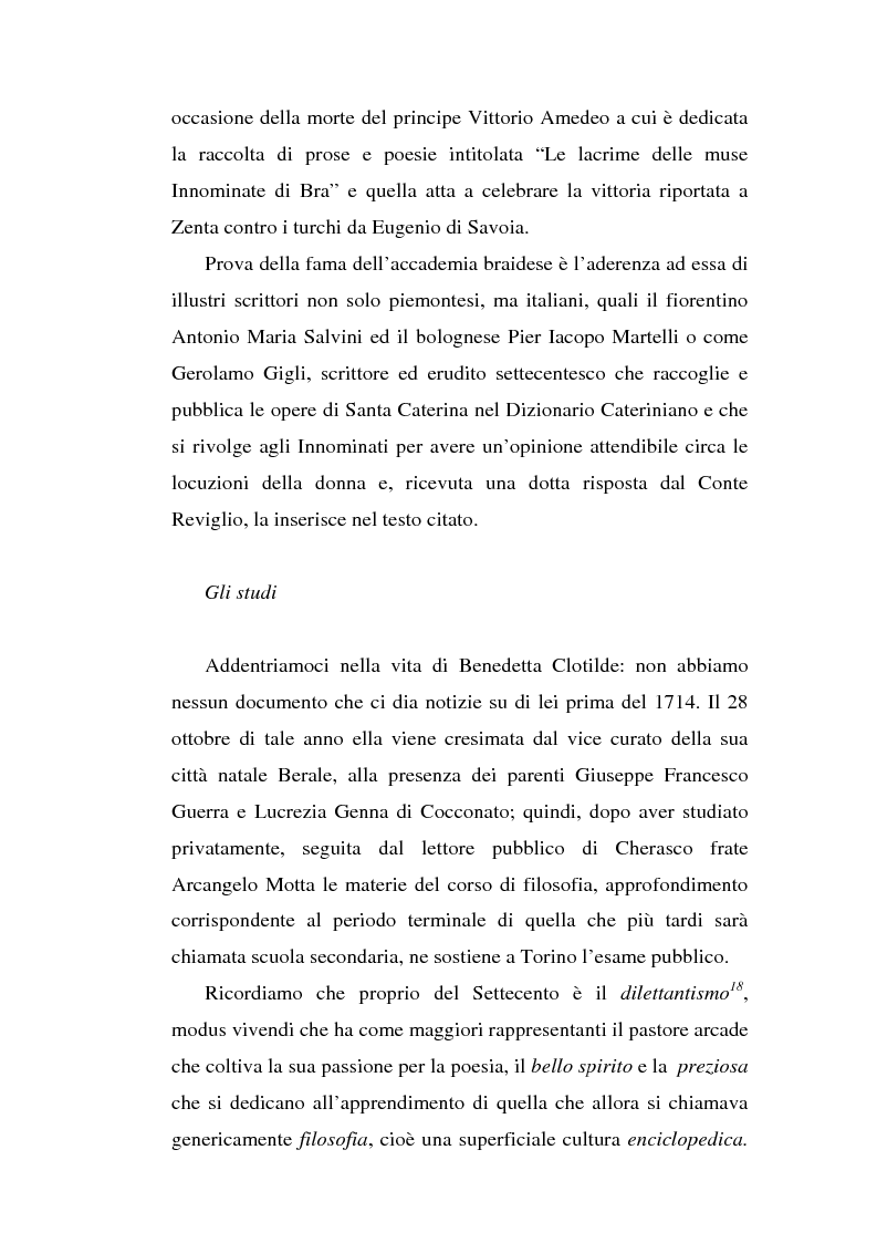 Anteprima della tesi: Una dama in Parnaso: l'arcade piemontese Benedetta Clotilde Lunelli Spinola (1700-1774), Pagina 15