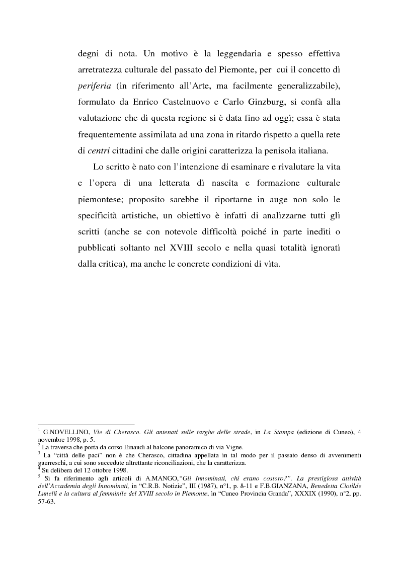 Anteprima della tesi: Una dama in Parnaso: l'arcade piemontese Benedetta Clotilde Lunelli Spinola (1700-1774), Pagina 2