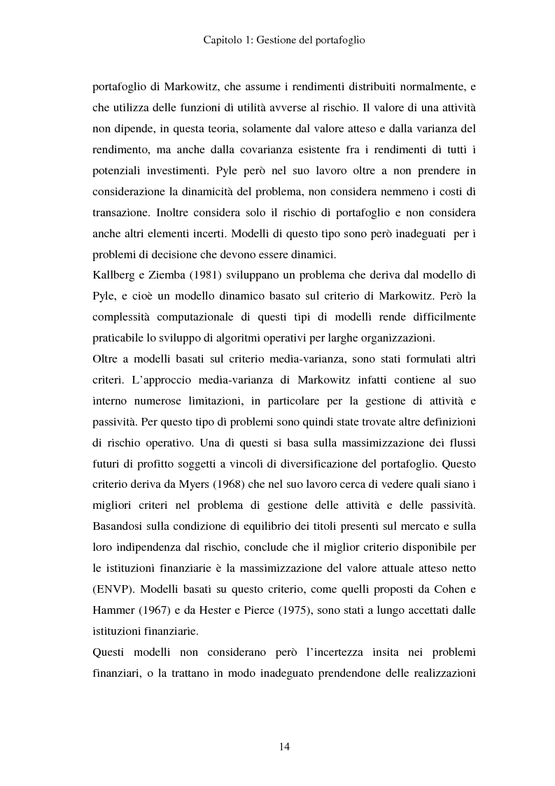 Anteprima della tesi: Gestione del portafoglio: generazione di scenari e applicazioni al mercato azionario italiano, Pagina 10